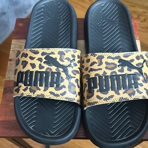 Puma Animal Print Slide Sandals